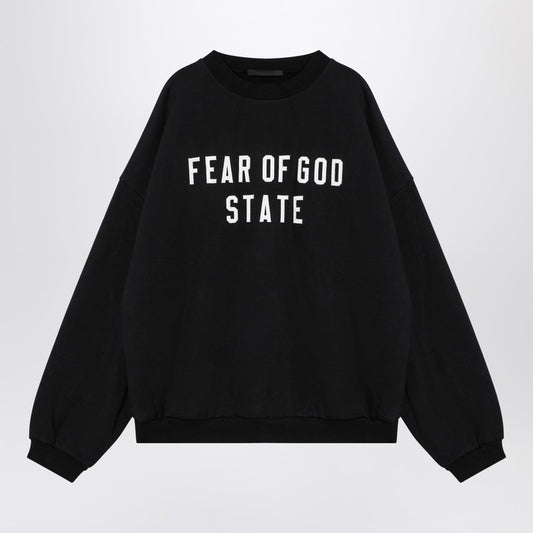Fear of God Essentials Black sweatshirt with embroidered logo