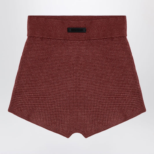 Fear of God Essentials Burgundy Honeycomb Short