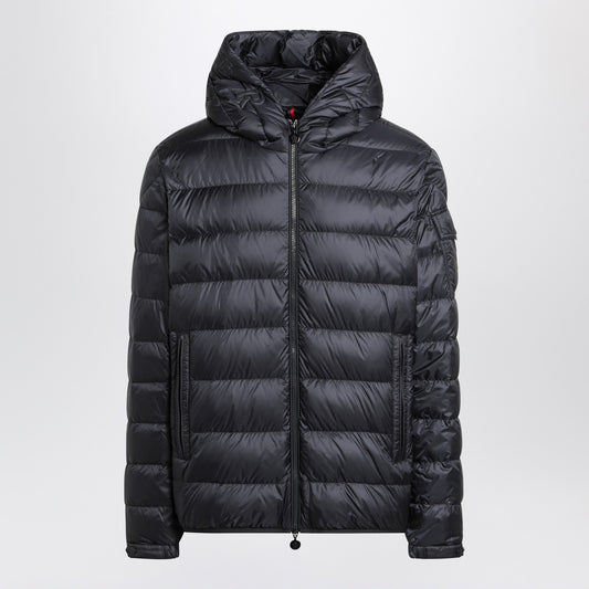 Moncler Short blue zip-up puffer