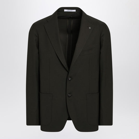 Tagliatore Single-breasted green jacket in virgin wool