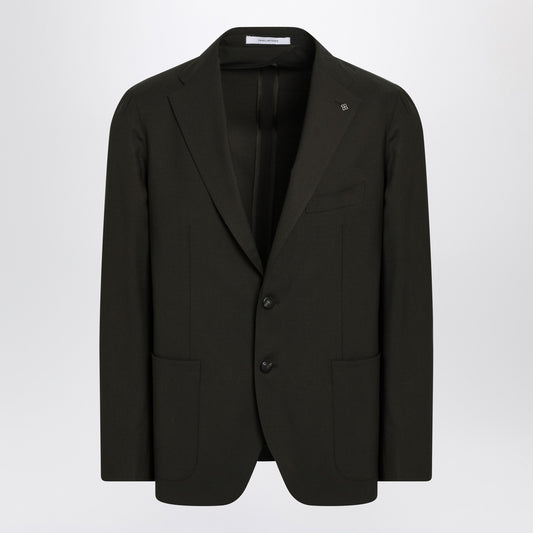 Tagliatore Single-breasted green jacket in virgin wool
