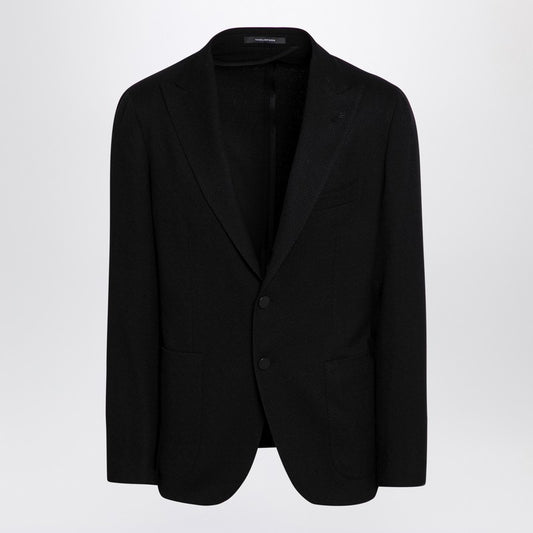 Tagliatore Black single-breasted jacket in wool