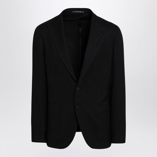 Tagliatore Black single-breasted jacket in wool