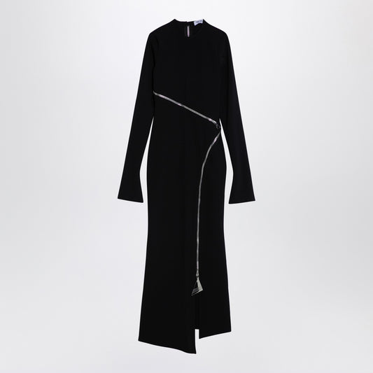The Attico Black midi dress with zip