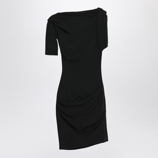 JACQUEMUS Black draped mini dress