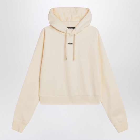 JACQUEMUS Light beige Gros Grain hooded sweatshirt