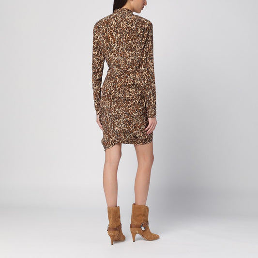 ISABEL MARANT Leopard print dress in silk blend