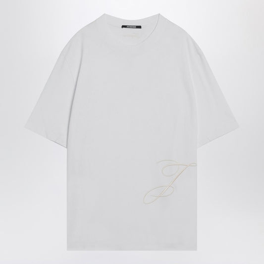 JACQUEMUS White cotton crew neck T-shirt