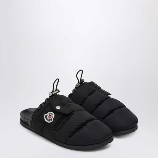Moncler Black nylon mule Mon Pocket