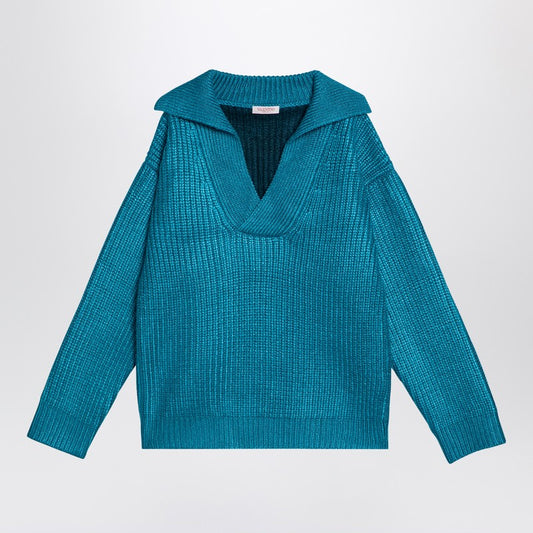 Valentino Light blue jumper in silk blend