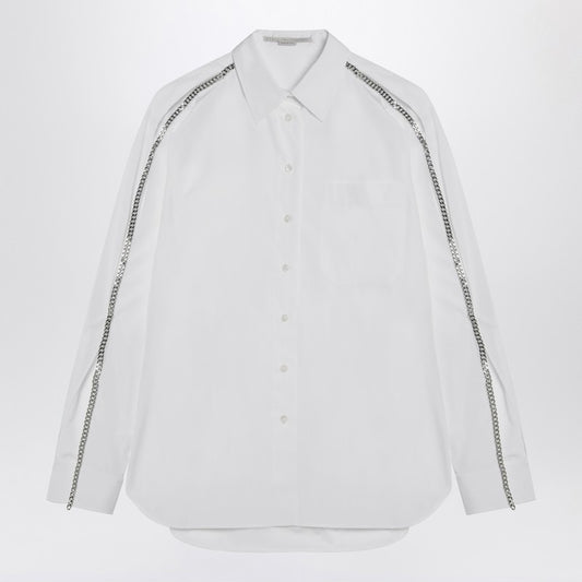 Stella McCartney White Falabella shirt with chains