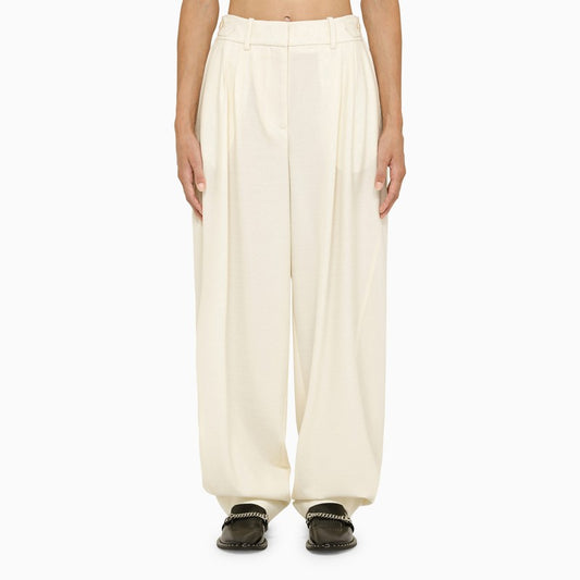Stella McCartney Cream wool baggy trousers
