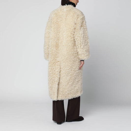 STAND STUDIO Light beige faux-fur coat