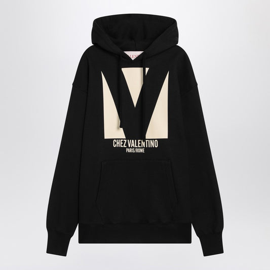 Black sweatshirt with Chez Valentino print
