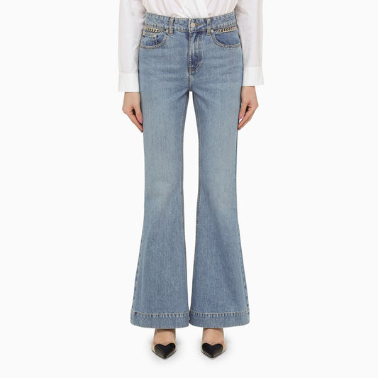 Stella McCartney Falabella mid vintage blue wide leg jeans