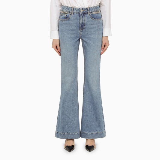 Stella McCartney Falabella mid vintage blue wide leg jeans