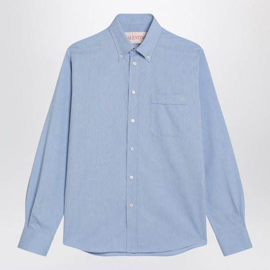 Valentino Light blue button-down shirt in cotton
