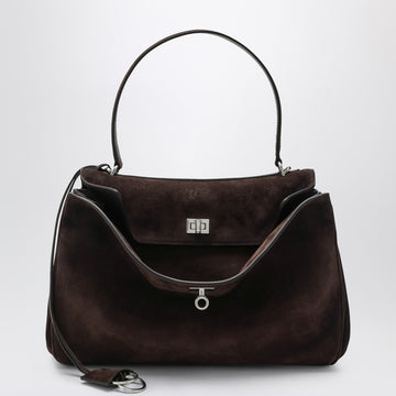 Balenciaga Medium brown suede Rodeo bag