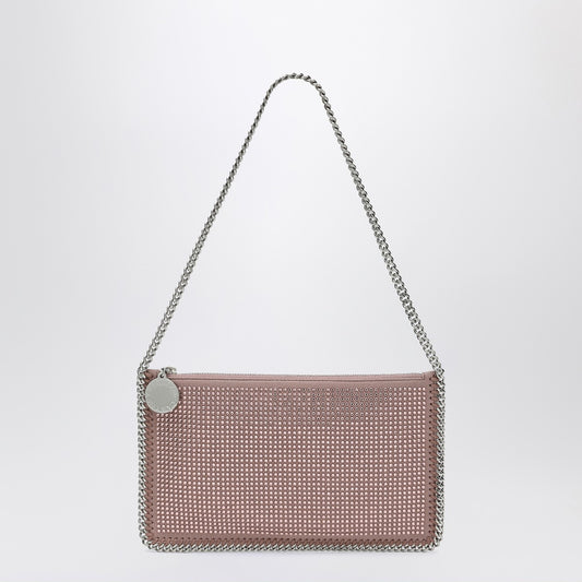 Stella McCartney Falabella Pink Clutch Shoulder Bag with Rhinestones