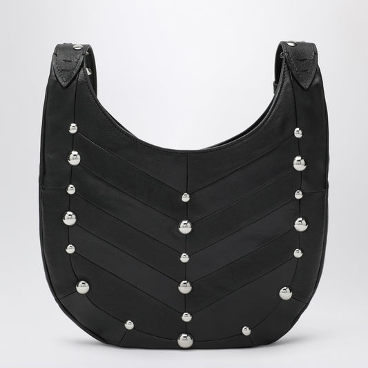 Valentino Garavani Small Hoboho bag with black chevron pattern and studs