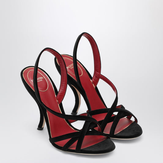 Valentino Garavani Fetishique black velvet sandal