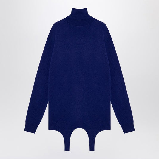 Saint Laurent Electric blue turtleneck with garter
