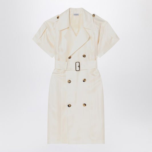 Burberry Ivory trench dress in viscose