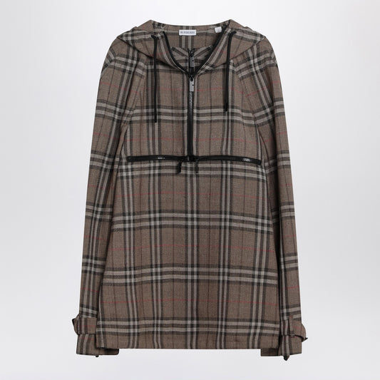 Burberry Half-zip jacket with Check pattern in silk blend