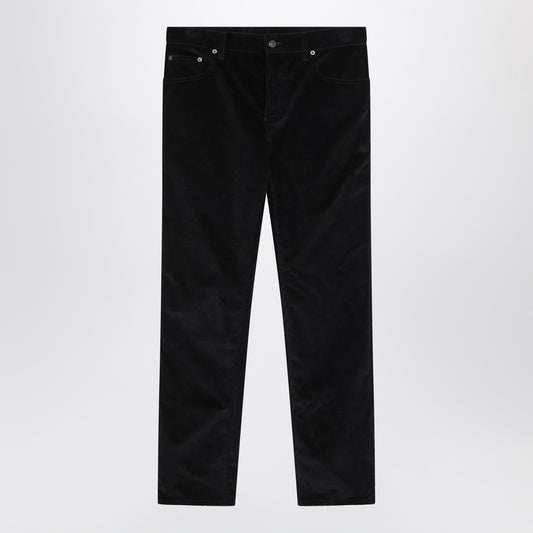 Burberry Dark blue cotton corduroy trousers