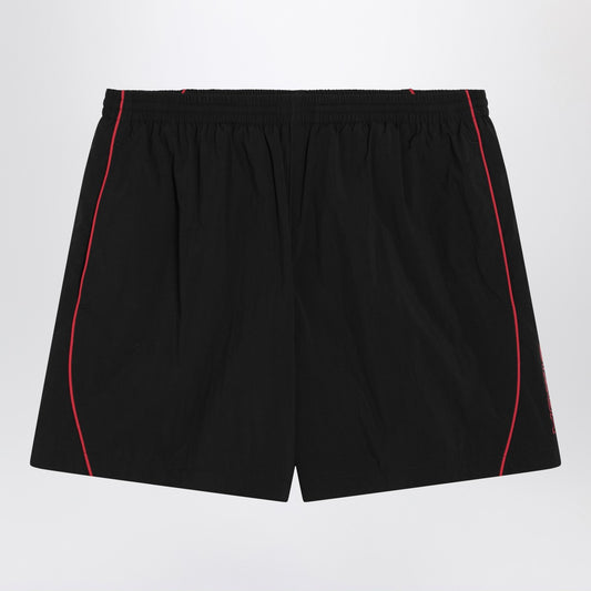 Balenciaga Black technical fabric short with logo