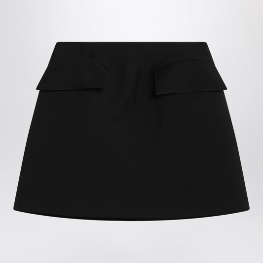 Alexander McQueen Black wool mini skirt