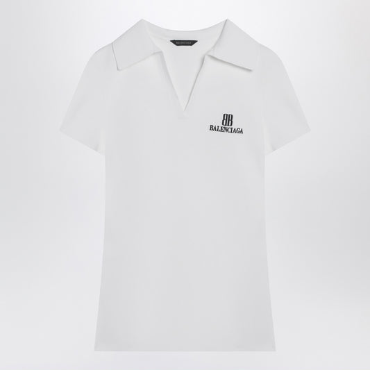 Balenciaga White short-sleeve Nano BB tank top