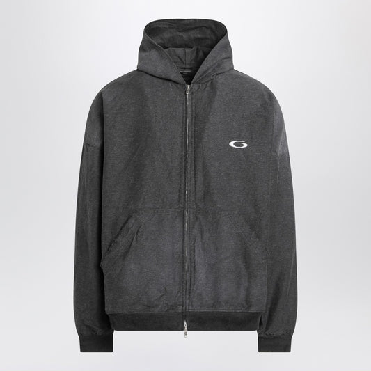 Balenciaga Trompe L''Oeil anthracite mélange cotton sweatshirt