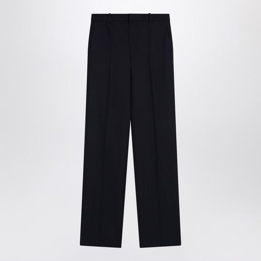Saint Laurent High-waisted blue wool pants