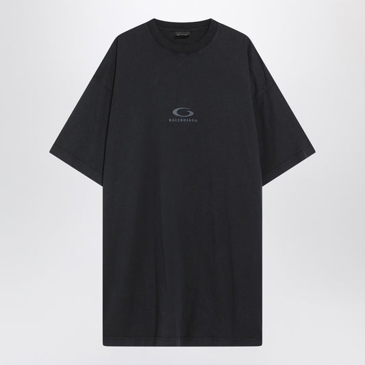 Balenciaga Black washed Loop Sports Icon Oversize T-shirt