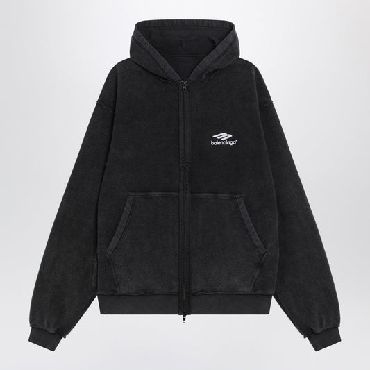 Balenciaga Faded black 3B Sports Icon hooded sweatshirt