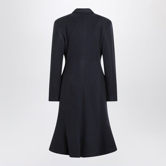 Balenciaga Navy blue Midi Godet wool coat