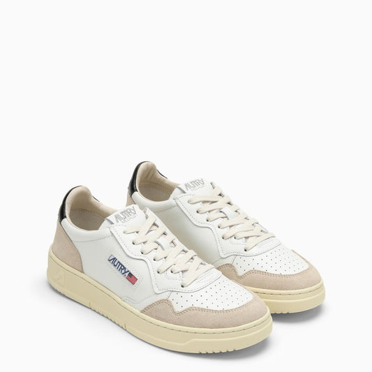 AUTRY Medalist trainer in white/black leather and suede