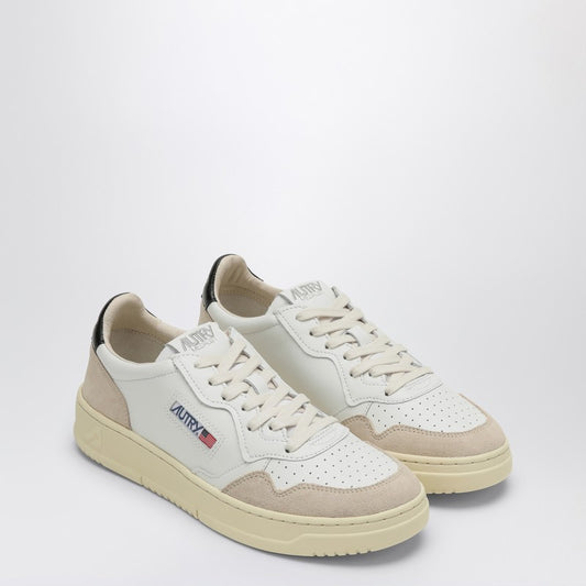 AUTRY Medalist trainer in white/black leather and suede