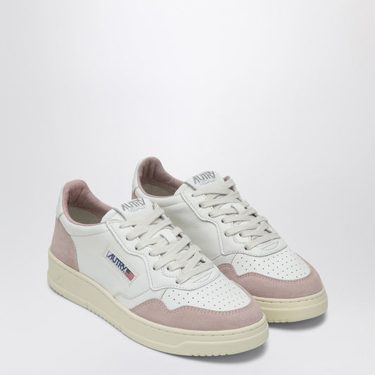 AUTRY Medalist sneakers in white/powder leather and suede
