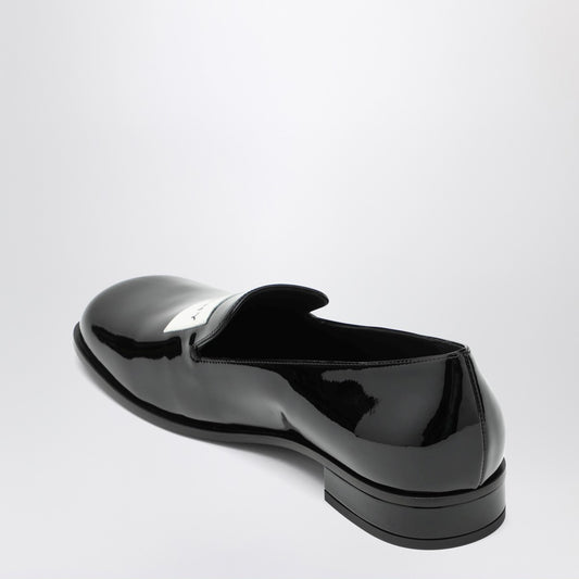 Givenchy Black patent leather tuxedo loafers
