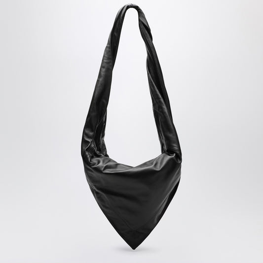 LEMAIRE Scarf bag in black/brown leather