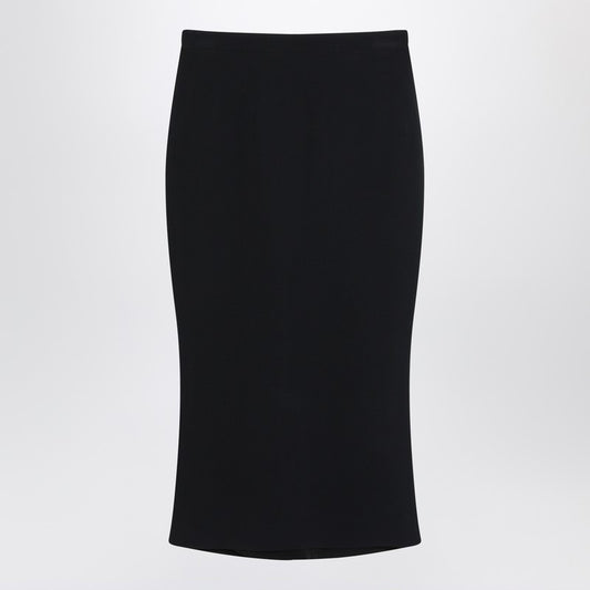 Givenchy Black midi skirt with pleats on the back