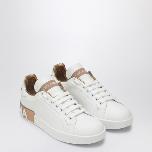 Dolce & Gabbana Dolce&Gabbana White/gold Portofino sneakers