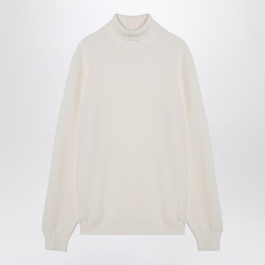 Tagliatore White virgin wool turtleneck