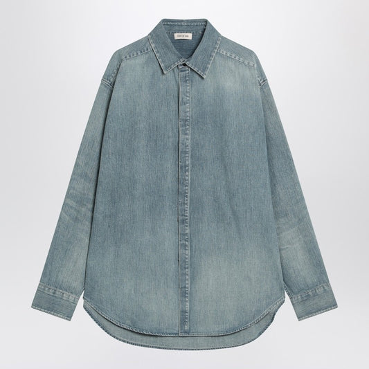 Fear of God Light blue shirt with faded denim effect