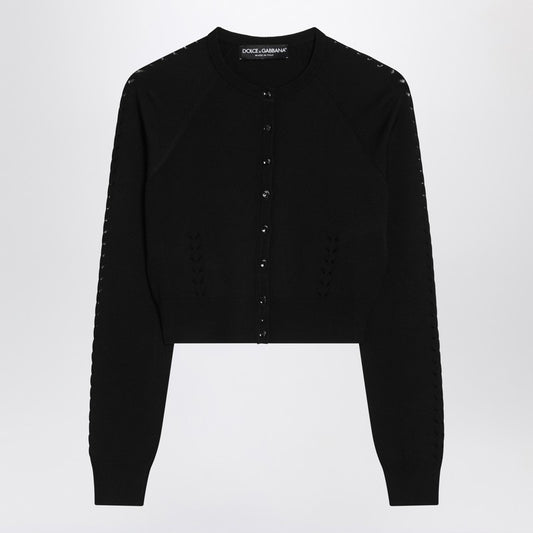 Dolce & Gabbana Dolce&Gabbana Black cardigan with punched details