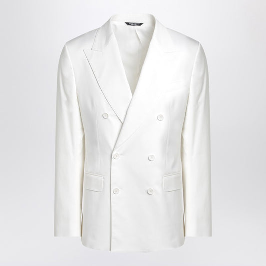 Dolce & Gabbana Dolce&Gabbana White single-breasted cotton jacket