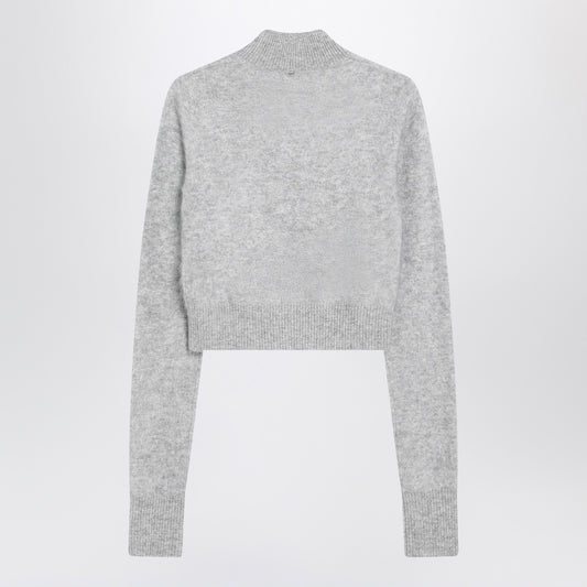 Sportmax Grey cropped cashmere sweater