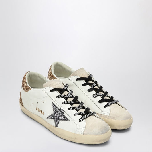 Golden Goose White/silver/gold Super-Star sneaker